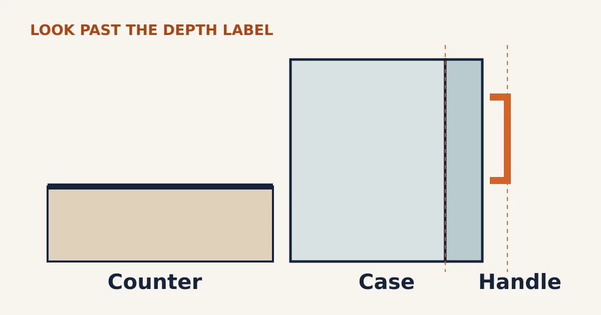 Why Your Counter-Depth Fridge Still Sticks Out — conceptual illustration