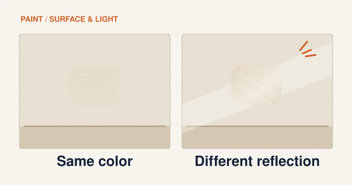 Why Touch-Up Paint Shows Even When the Color Matches: conceptual illustration