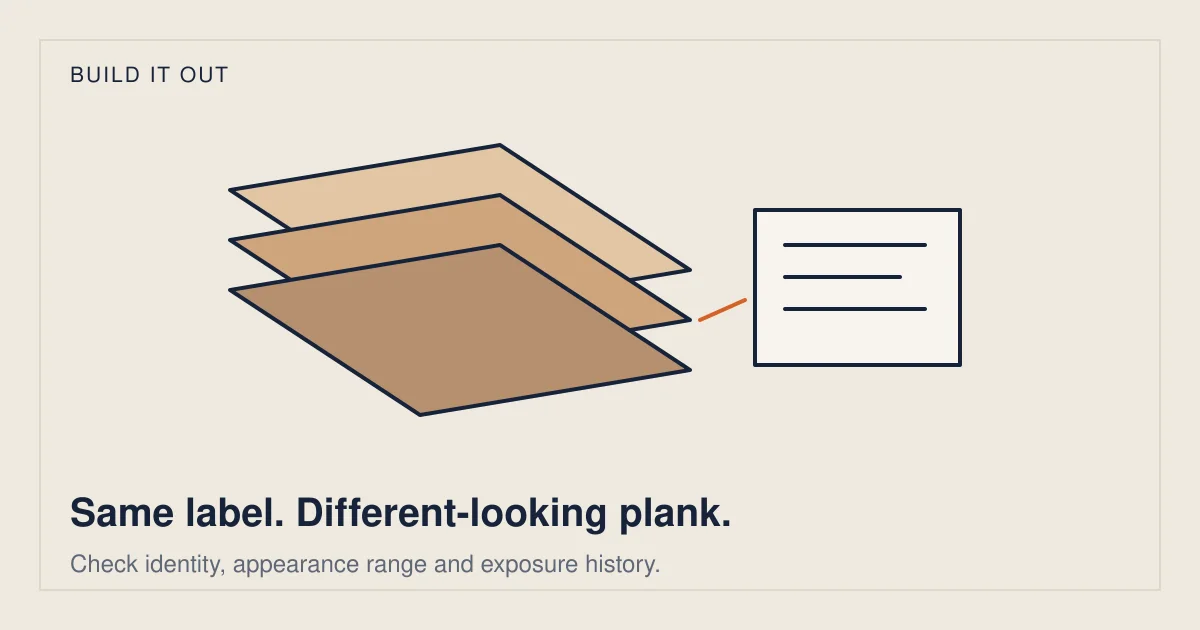 Conceptual illustration for Why Replacement Flooring Can Look Different Despite the Same Label