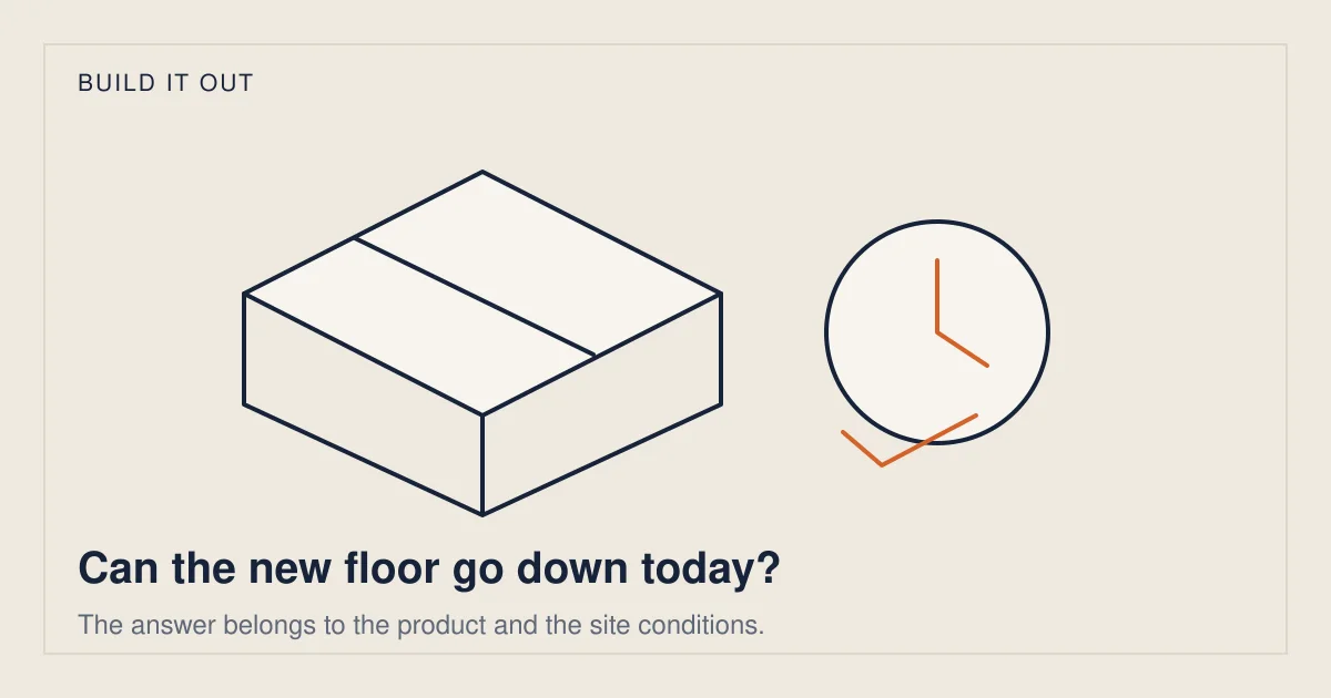 Conceptual illustration for Why Flooring Cannot Always Be Installed on Delivery Day