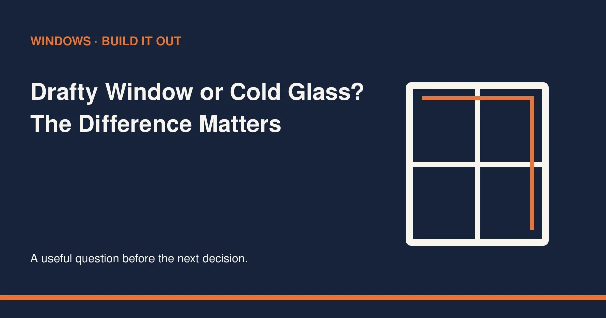 Drafty Window or Cold Glass? The Difference Matters — conceptual illustration